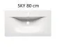 Szeroka szafka pod umywalkę NORDIC CREMONA 2S 80cm dąb cremona z umywalką wpuszczaną SKY I sklep meblowy MIRAT. styl RYFLOWANY, SKANDYNAWSKI kolekcja CD-NORDIC