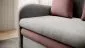 Sofa rozkładana z funkcją spania ARIO jasnoszara/różowa tapicerowana tkaniną I sklep meblowy MIRAT.