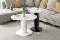 Stolik kawowy SOLO MINI ⌀80 biały marmur połysk/biały I sklep meblowy MIRAT. styl GLAMOUR kolekcja SOLO MINI