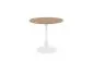Stół okrągły STING 80x80 dąb/biały na jednej nodze | MIRAT. styl SKANDYNAWSKI