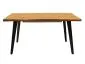 Stół z falowanym blatem Fresno 120(180)x80 cm dąb | MIRAT styl LOFT
