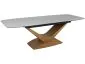 Stół ceramiczny Dolce 180(240)x95 cm biały marmur dąb | MIRAT styl LOFT