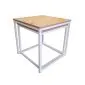 Stolik kawowy 2w1 CUBE dąb craft/biały metalowe I sklep meblowy MIRAT. styl LOFT, SKANDYNAWSKI