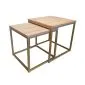 Stolik kawowy 2w1 CUBE dąb craft/złoty I kwadratowe sklep meblowy MIRAT. styl LOFT