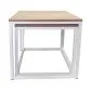 Stolik kawowy 2w1 CUBE dąb sonoma/biały kwadratowy I sklep meblowy MIRAT. styl LOFT, SKANDYNAWSKI