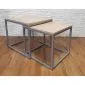 Stolik kawowy 2w1 CUBE dąb sonoma/srebrny metalowy I sklep meblowy MIRAT. styl LOFT