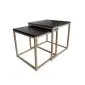 Stolik kawowy 2w1 CUBE marmur czarny/złoty metalowy I sklep meblowy MIRAT. styl LOFT