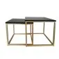 Stolik kawowy 2w1 CUBE marmur czarny/złoty metalowy I sklep meblowy MIRAT. styl LOFT