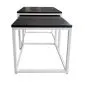 Stolik kawowy 2w1 CUBE marmur czarny/biały metalowy I sklep meblowy MIRAT. styl LOFT, SKANDYNAWSKI