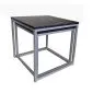 Stolik kawowy 2w1 CUBE marmur czarny/srebrny loftowy I sklep meblowy MIRAT. styl LOFT