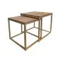 Stolik kawowy 2w1 CUBE orzech/złoty metalowy I sklep meblowy MIRAT. styl LOFT