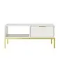 Stolik kawowy AUSTIN 100x60 biały/złoty do salonu w stylu glamour I sklep meblowy MIRAT. styl GLAMOUR