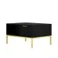 Stolik kawowy AUSTIN 80x60 czarny/złoty z półką w stylu glamour I sklep meblowy MIRAT. styl GLAMOUR