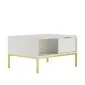 Stolik kawowy AUSTIN 80x60 biały/złoty z szufladami I sklep meblowy MIRAT. styl GLAMOUR
