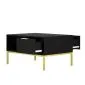 Stolik kawowy AUSTIN 80x60 czarny/złoty z półką w stylu glamour I sklep meblowy MIRAT. styl GLAMOUR