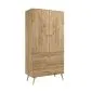 Szafa LEBEL 3SZ 100 dąb craft złoty z drążkiem I sklep meblowy MIRAT. styl SKANDYNAWSKI kolekcja LEBEL