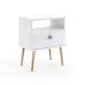 Stolik nocny LEBEL biały w stylu skandynawskim I sklep meblowy MIRAT. styl SKANDYNAWSKI