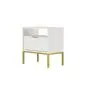 Szafka nocna AUSTIN biała/złota w stylu glamour I sklep meblowy MIRAT. styl GLAMOUR