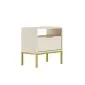 Szafka nocna AUSTIN kaszmir/złota na metalowych nogach I sklep meblowy MIRAT. styl GLAMOUR