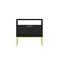 Szafka nocna AUSTIN czarna/złota z półką do sypialni I sklep meblowy MIRAT. styl GLAMOUR