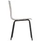 Krzesło ze sklejki laminowanej WERDI A szare/czarne na metalowych nogach I sklep meblowy MIRAT.