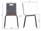 Krzesło ze sklejki laminowanej WERDI A szare/czarne na metalowych nogach I sklep meblowy MIRAT.