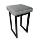 Taboret MAESTRO MG VELVET szary na metalowych nogach | MIRAT. w stylu  kolekcja