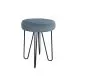 Taboret TORIN 2 BL VELVET szary na metalowych nogach | MIRAT.