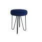 Taboret TORIN 2 MG VELVET granatowy na metalowych nogach | MIRAT.