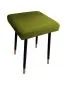 Taboret SQUARE 2 BL VELVET oliwkowy na metalowych nogach | MIRAT.