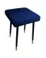 Taboret SQUARE 2 MG VELVET granatowy na metalowych nogach | MIRAT.