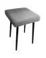 Taboret SQUARE MG VELVET szary na metalowych nogach | MIRAT.