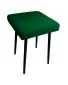 Taboret SQUARE MG VELVET zielony na metalowych nogach | MIRAT.