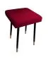 Taboret SQUARE 2 MG VELVET bordowy na metalowych nogach | MIRAT.