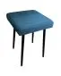Taboret SQUARE MG VELVET ciemno niebieski na metalowych nogach | MIRAT.