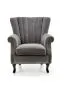 Fotel do salonu TITAN VELVET szary w stylu ludwikowskim | MIRAT.