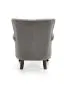 Fotel do salonu TITAN VELVET szary w stylu ludwikowskim | MIRAT.