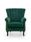 Fotel do salonu TITAN VELVET ciemnozielony w stylu ludwikowskim | MIRAT.