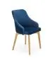 Krzesło TOLEDO 2 VELVET granatowe/dąb miodowy z drewnianymi nogami | MIRAT.  kolekcja TOLEDO