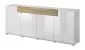 Komoda TOLEDO 4D1S biała połysk/dąb san remo HELVETIA | MIRAT. w stylu SKANDYNAWSKI kolekcja