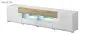Szafka RTV TOLEDO 2D4S 208 biała połysk/dąb san remo HELVETIA | MIRAT. w stylu SKANDYNAWSKI kolekcja
