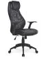Fotel biurowy TORINO czarny ekoskórzany z zagłówkiem | MIRAT.