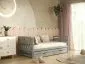 Szare łóżko dziecięce z szufladami Lilka 160x80 | MIRAT