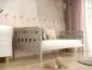 Szare łóżko dla dziecka z drewna sosnowego Lilka 160x80 | MIRAT
