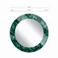 Wiszące lustro okrągłe MORENA TROPICAL 80cm ciemne zielone I sklep meblowy MIRAT.
