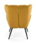Fotel uszak TYRION VELVET musztardowy do salonu | MIRAT. w stylu LOFT kolekcja