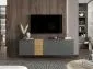 Szafka RTV NAVA 1 160 grafit połysk/dąb artisan wisząca | MIRAT. styl LOFT