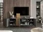 Szafka RTV NAVA 1 160 grafit połysk/dąb artisan wisząca | MIRAT. styl LOFT