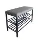 Stojak na buty z siedziskiem GAJA MG17 czarny/szary loftowy I sklep meblowy MIRAT. styl LOFT