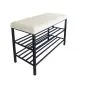 Stojak na buty z siedziskiem GAJA MG50 czarny/kremowy metalowy I sklep meblowy MIRAT. styl LOFT